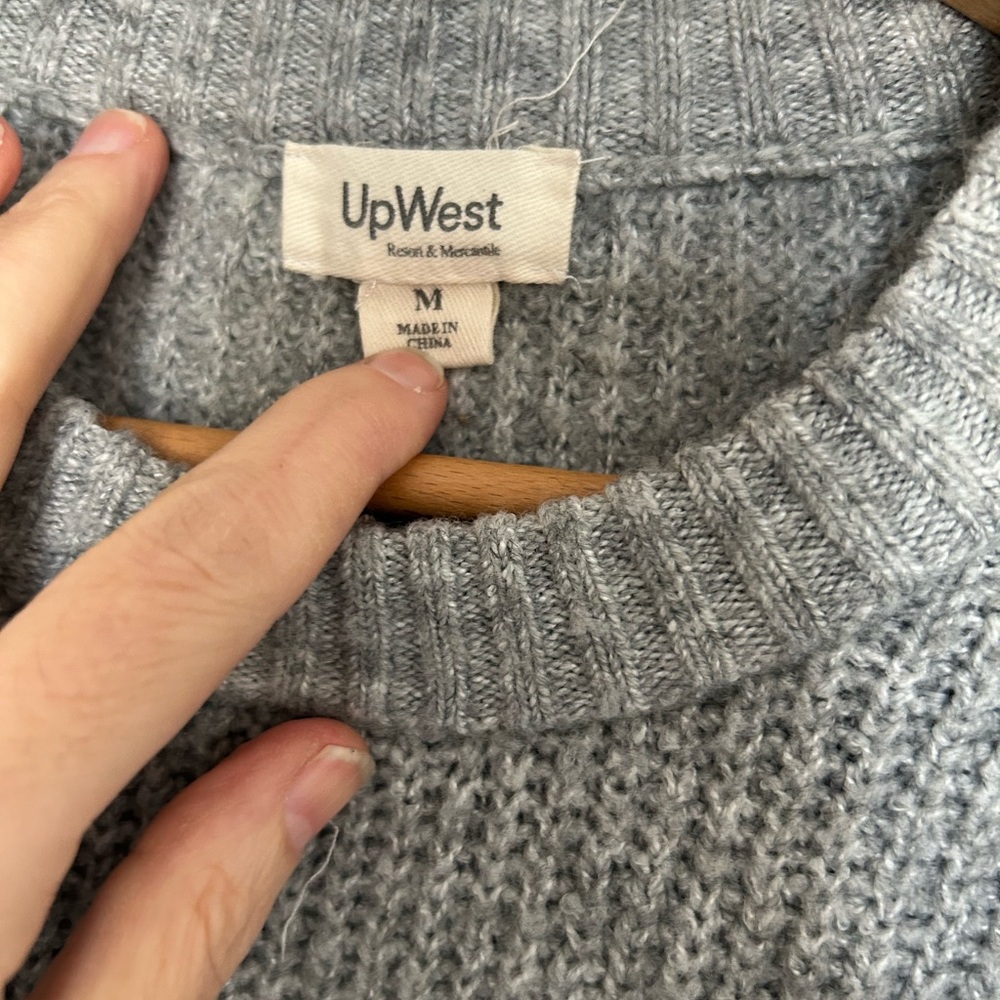 UpWest Heather Gray Women's Cowl Neck Sweater Dress